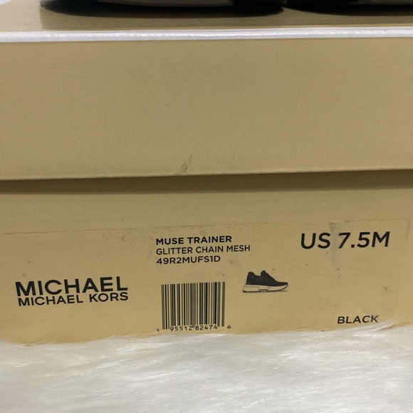 NWT Michael Kors Muse Trainer Glitter Chain Mesh Shoes - Picture 7 of 14